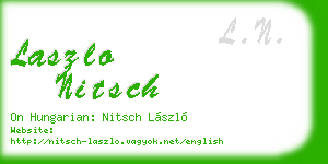 laszlo nitsch business card